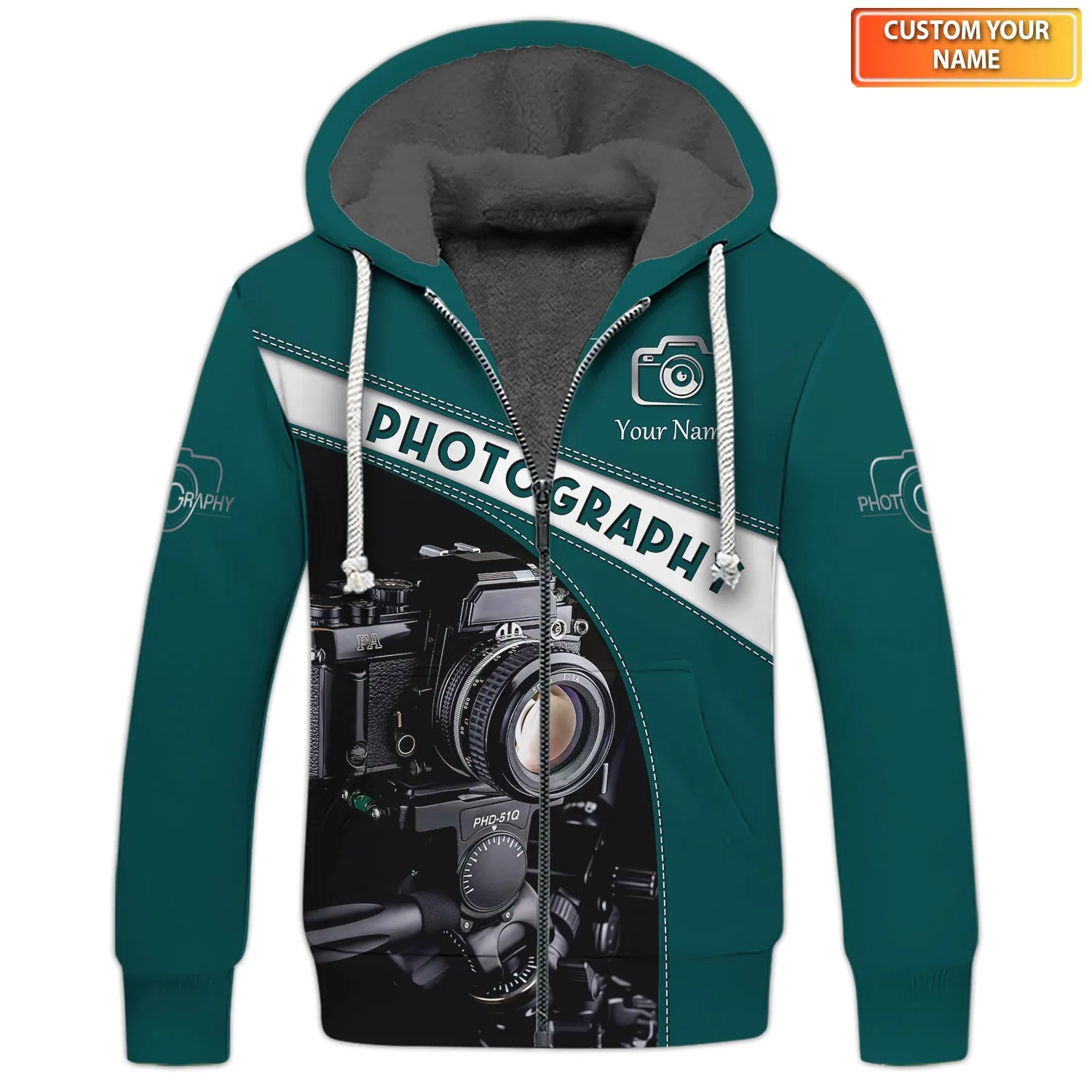 Photography 3D Shirts Camera Pattern Design Photographer, Videographer Shirts