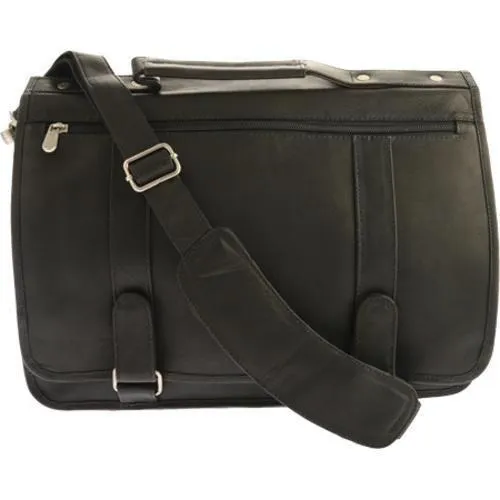 Piel Leather Double Loop Expandable Laptop Briefcase