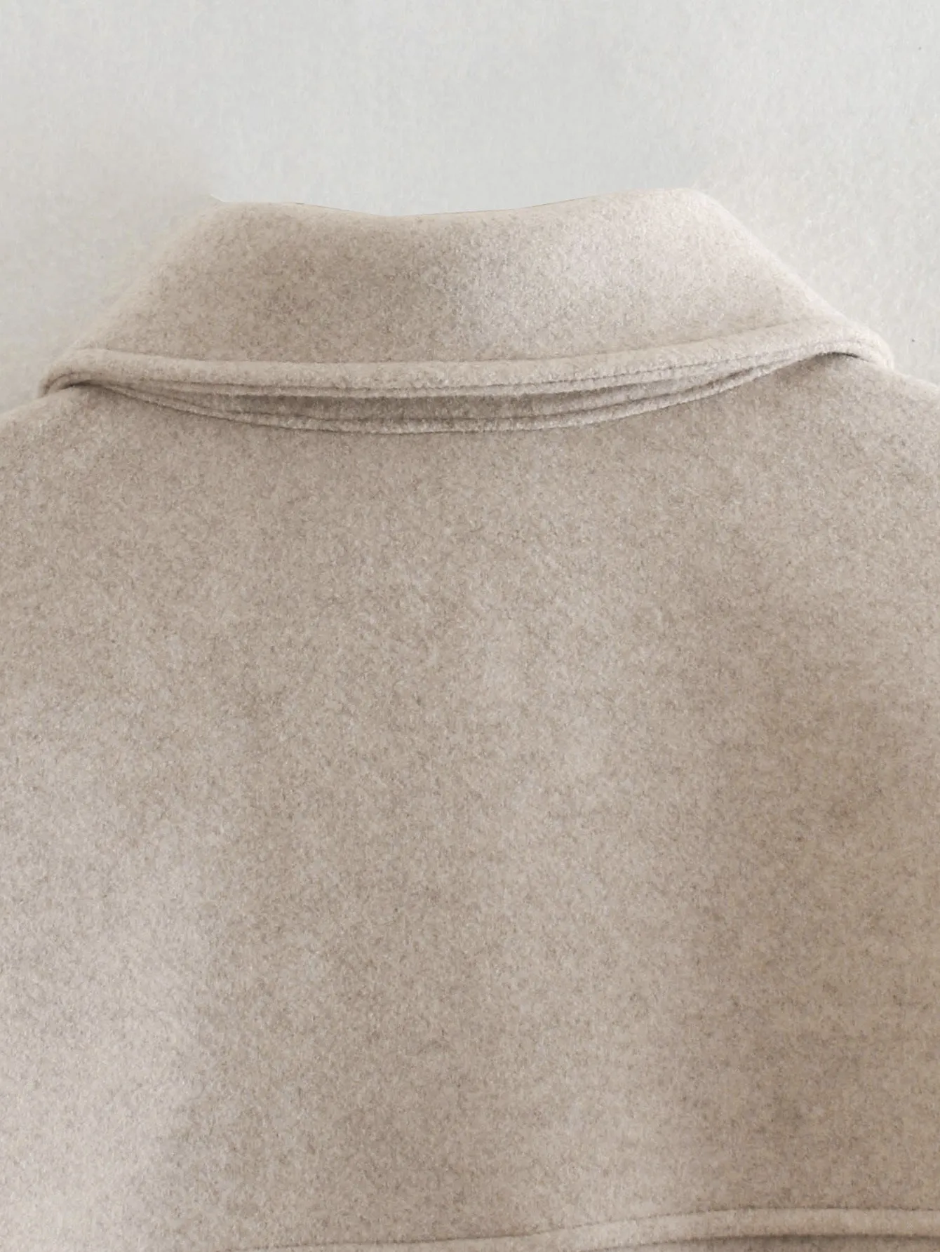Pile Collar Bubble Sleeve Single-breasted Outerwear