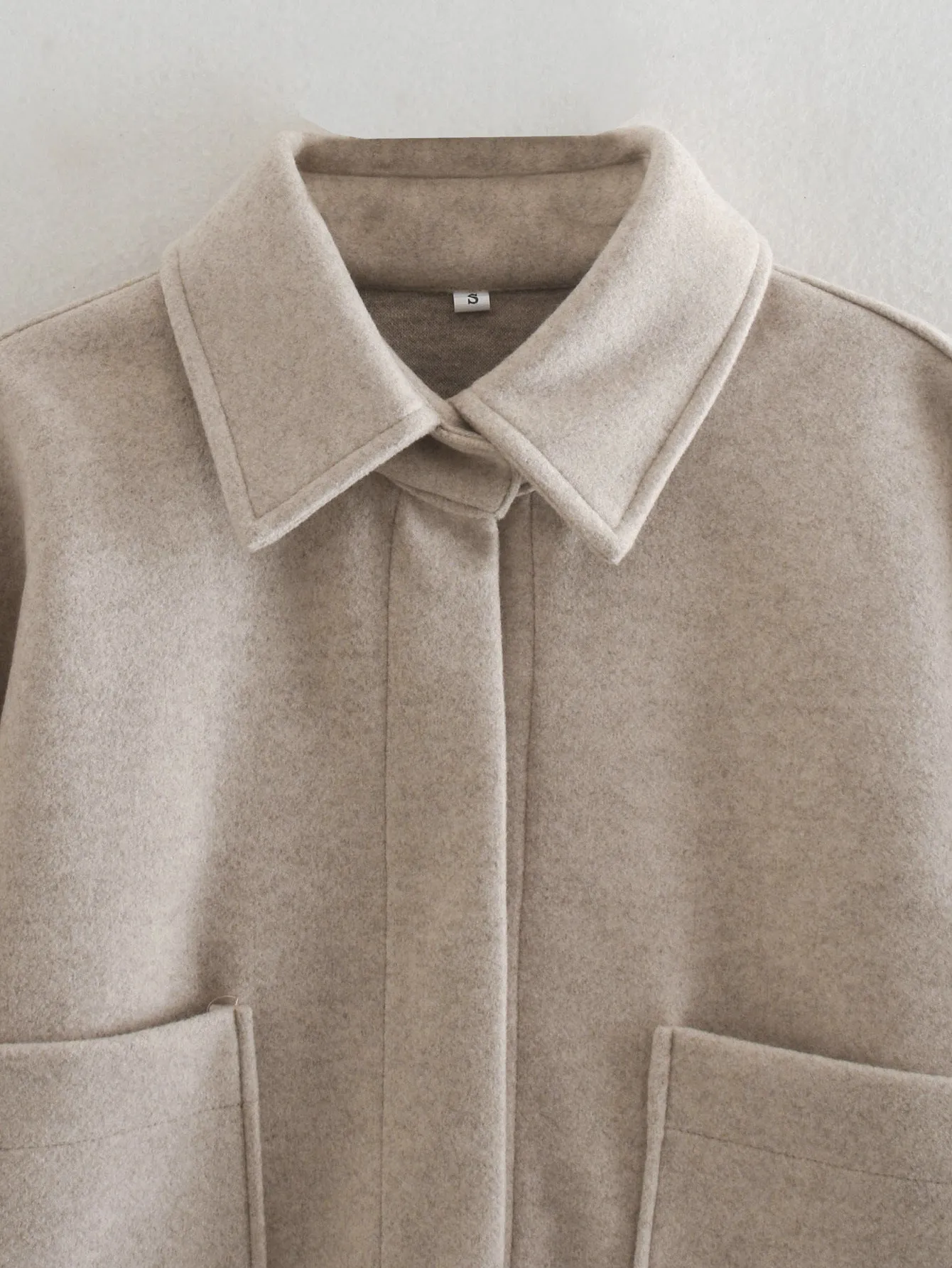 Pile Collar Bubble Sleeve Single-breasted Outerwear