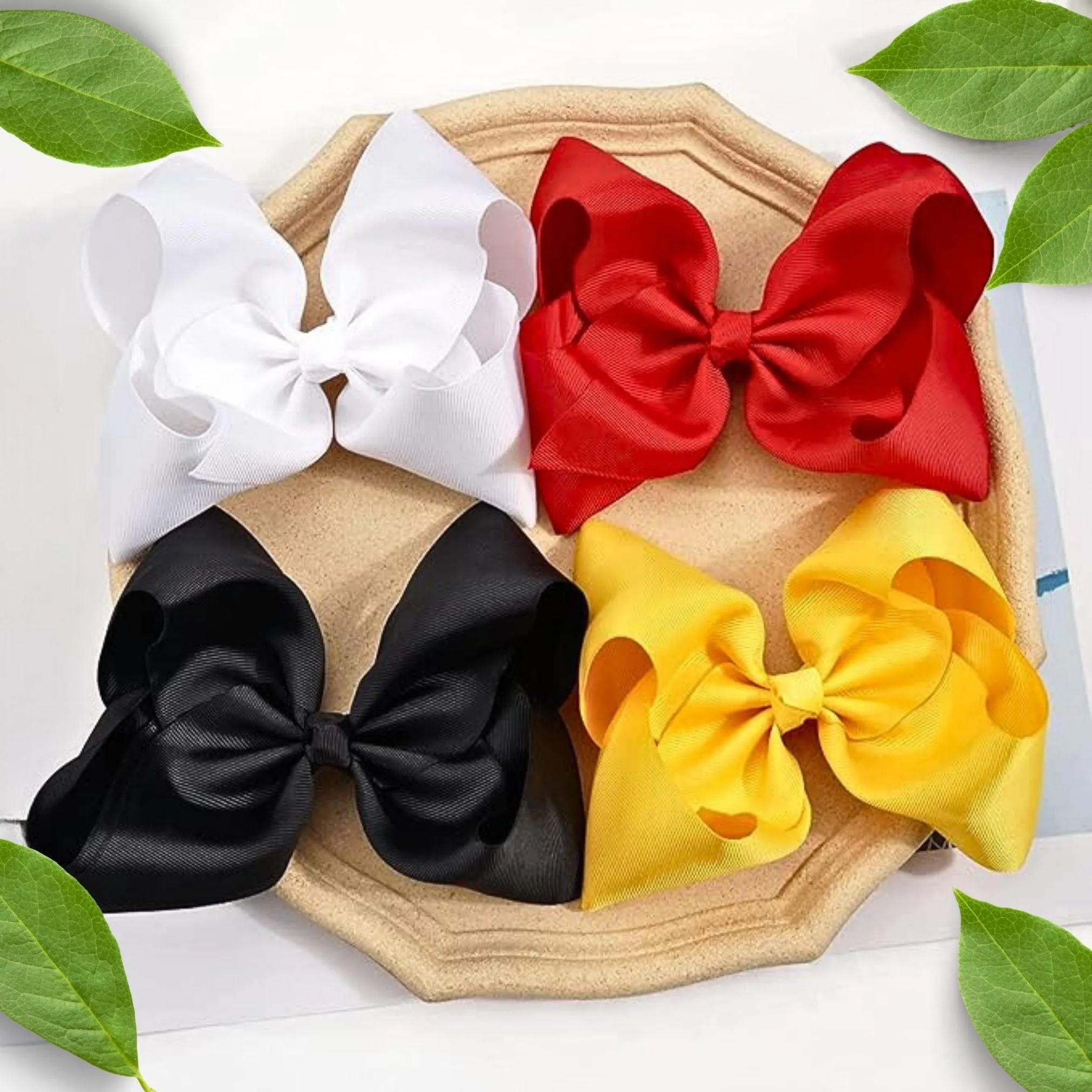 Pink Festive Ribbon Hair Bow