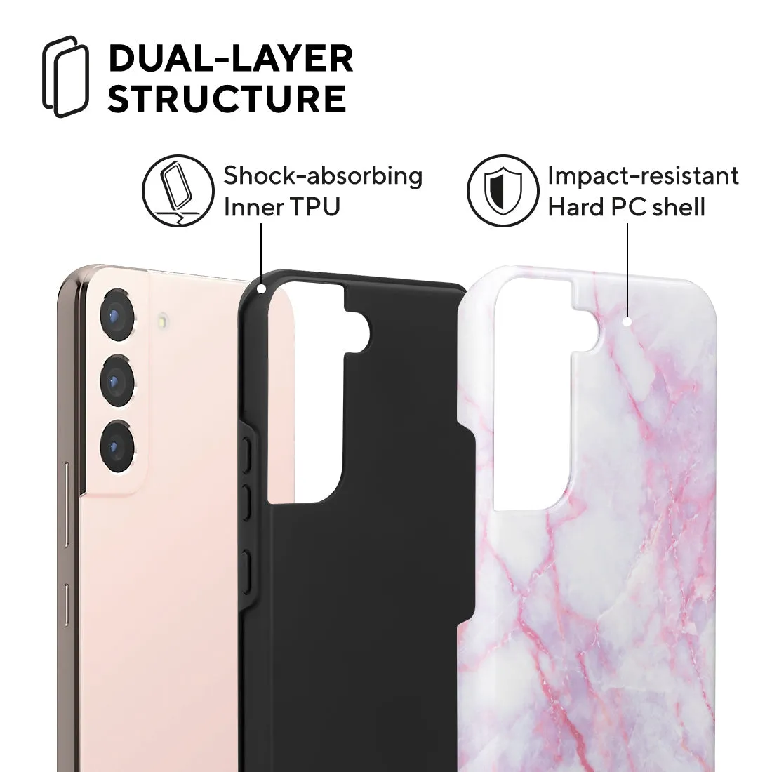 Pink White Custom - Samsung Galaxy S22 5G Case