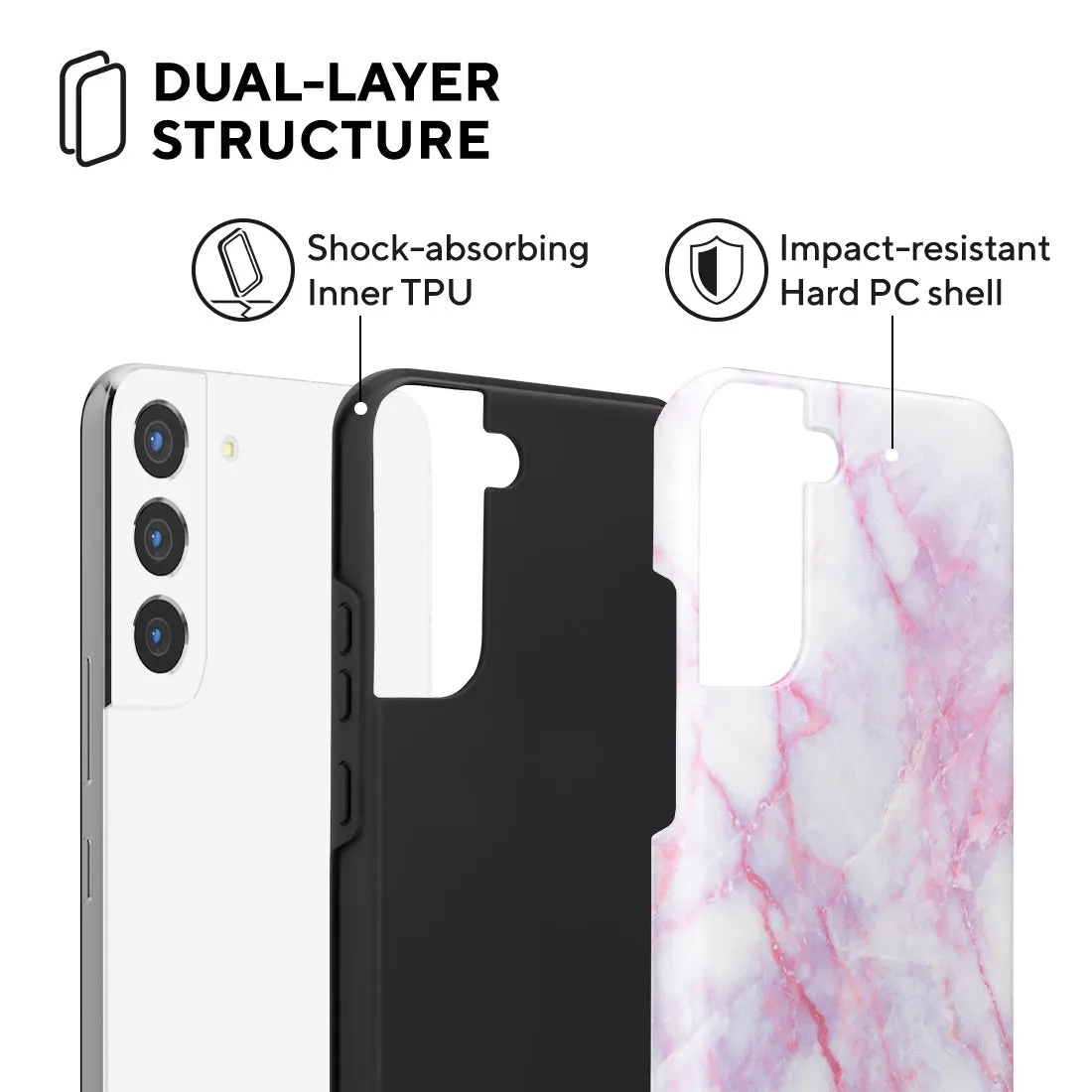 Pink White Custom - Samsung Galaxy S22  5G Case