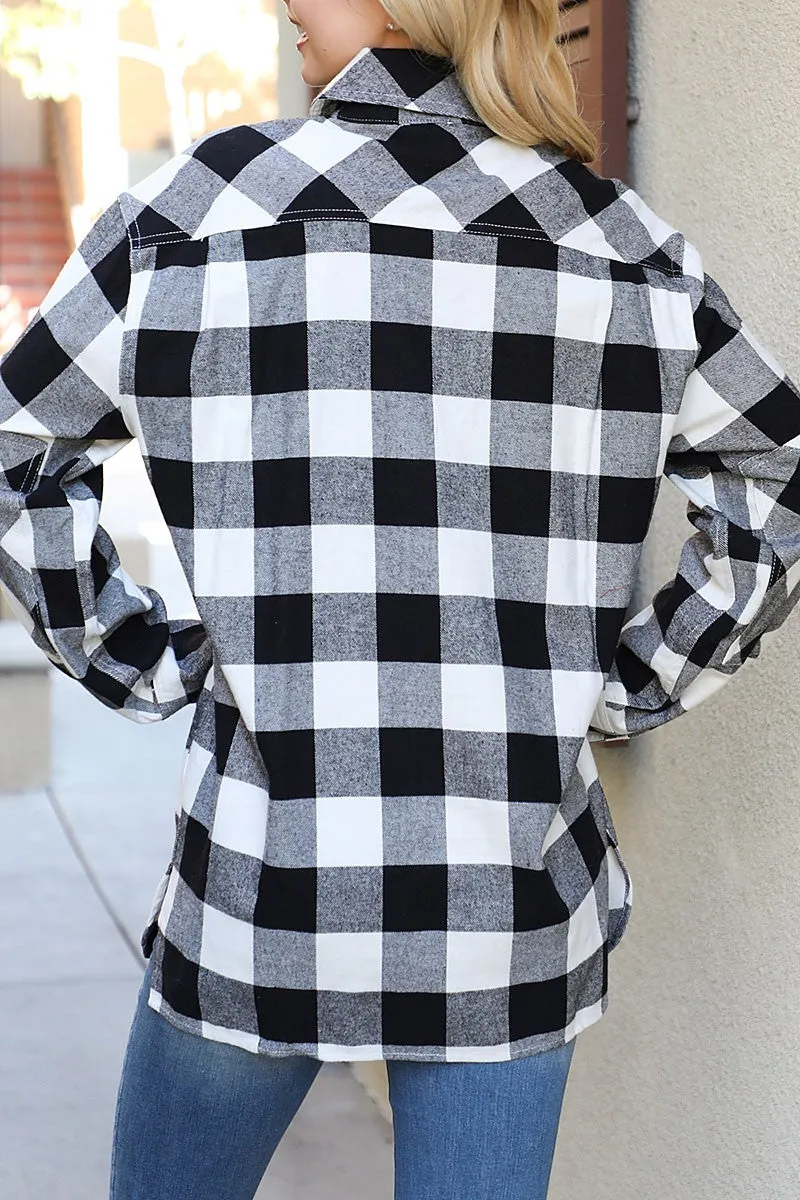 Plaid Button Shacket *FINAL SALE*