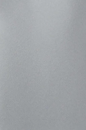 Platinum Solid Satin Silk Pocket Square