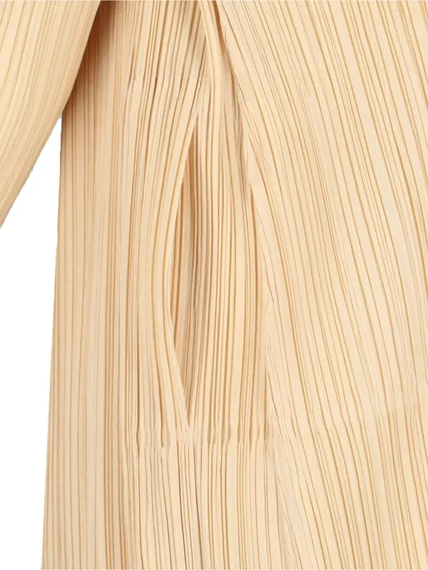 Pleated Tie Detail Long Cardigan