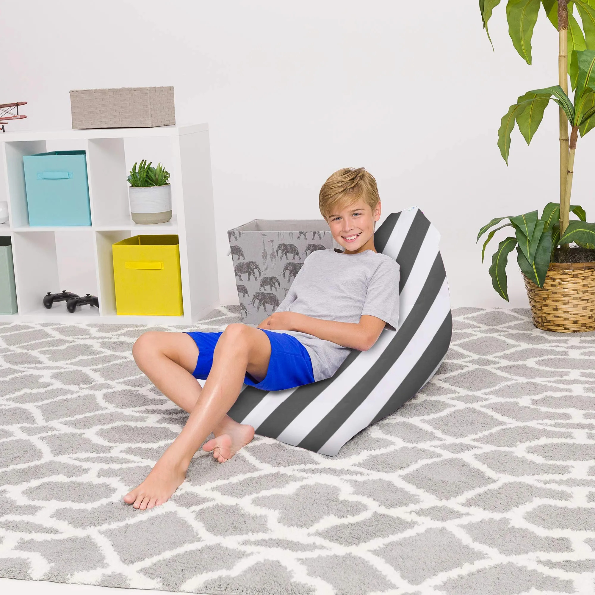 Posh Creations Bean Bag Chair for Kids and Teens -Twist Chair