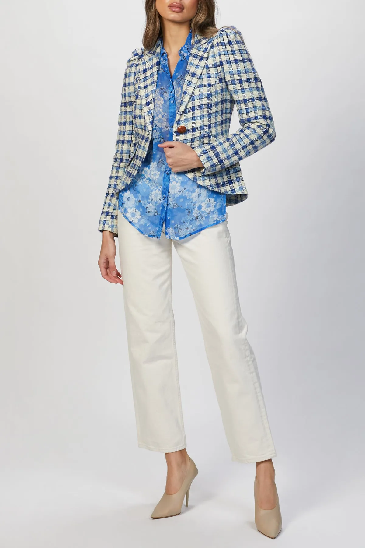 POUF SLEEVE ONE BUTTON BLAZER