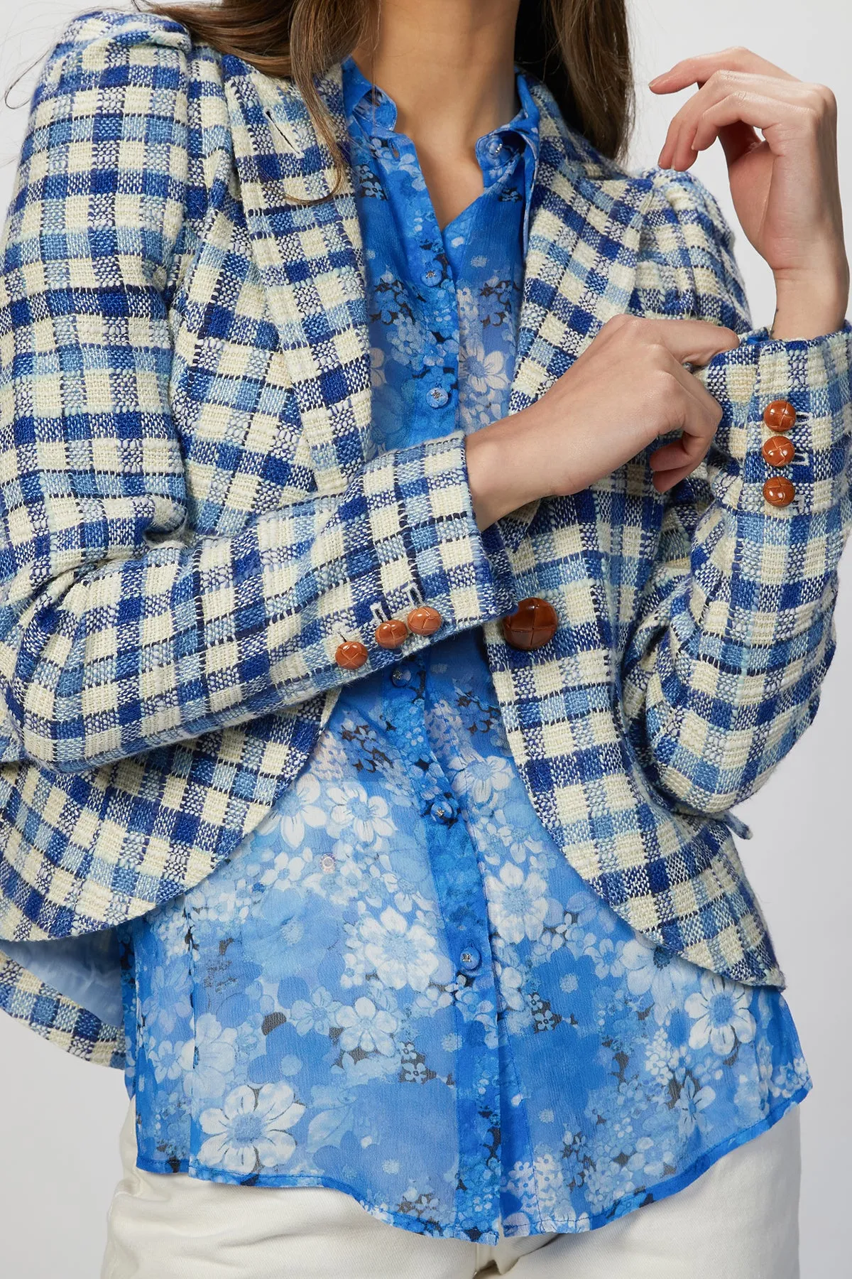 POUF SLEEVE ONE BUTTON BLAZER