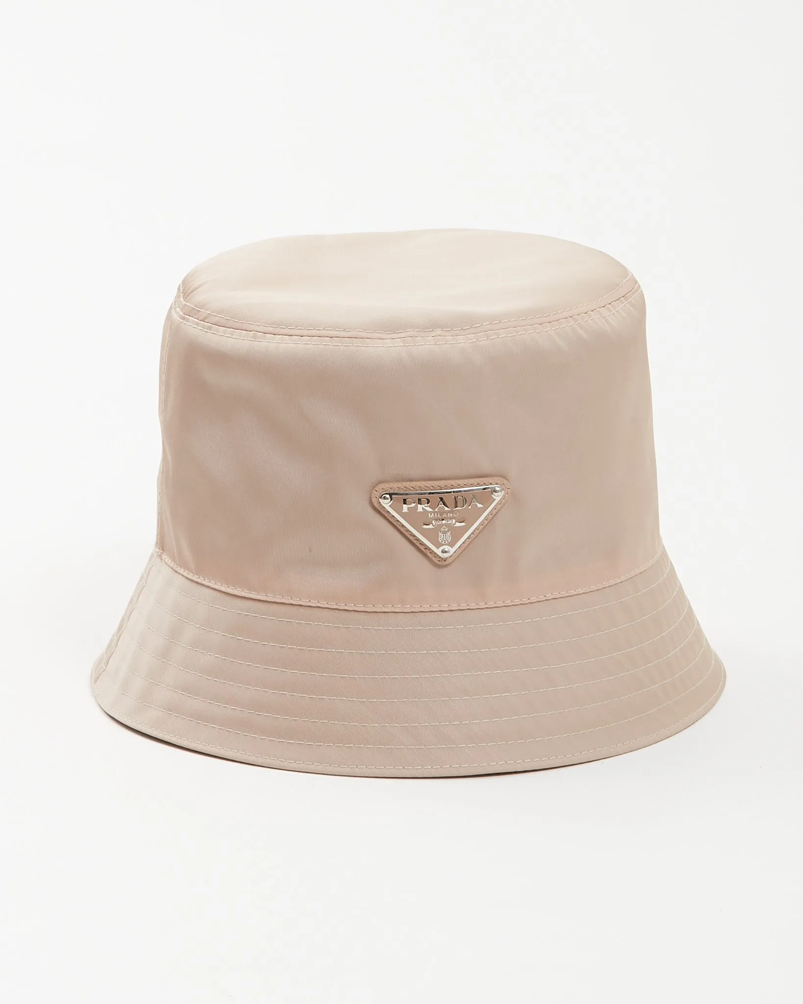 Prada Beige Nylon Tessuto Bucket Hat - S