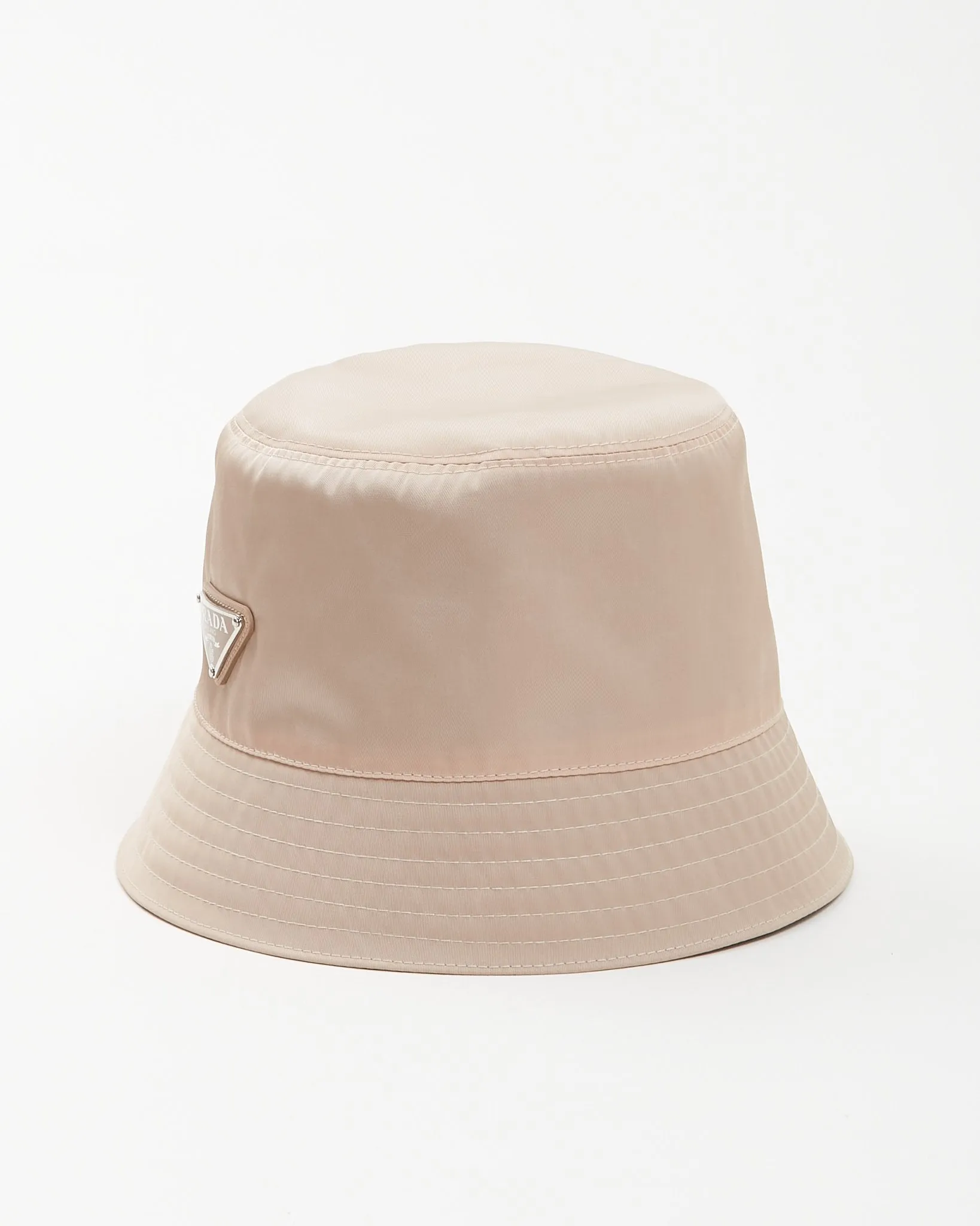 Prada Beige Nylon Tessuto Bucket Hat - S