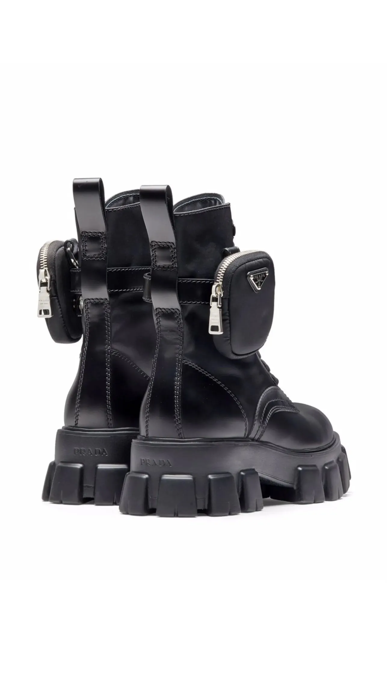 Prada Moonlith pouch-detail ankle boots