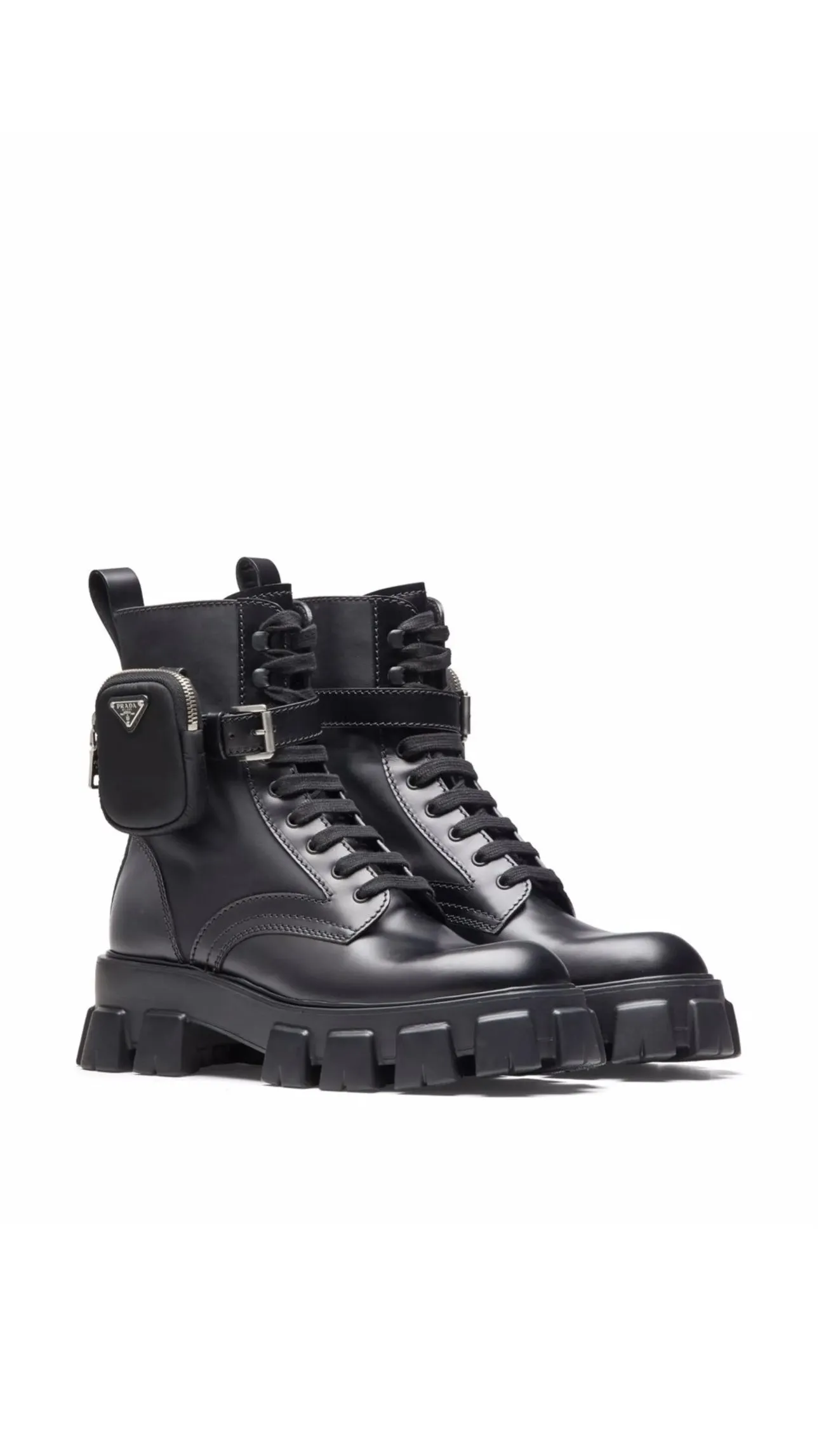 Prada Moonlith pouch-detail ankle boots