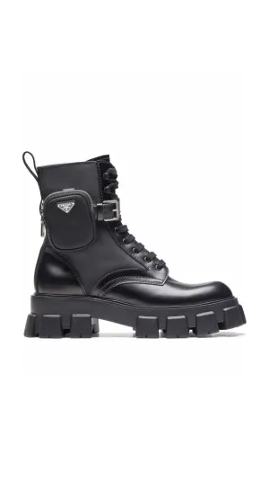 Prada Moonlith pouch-detail ankle boots