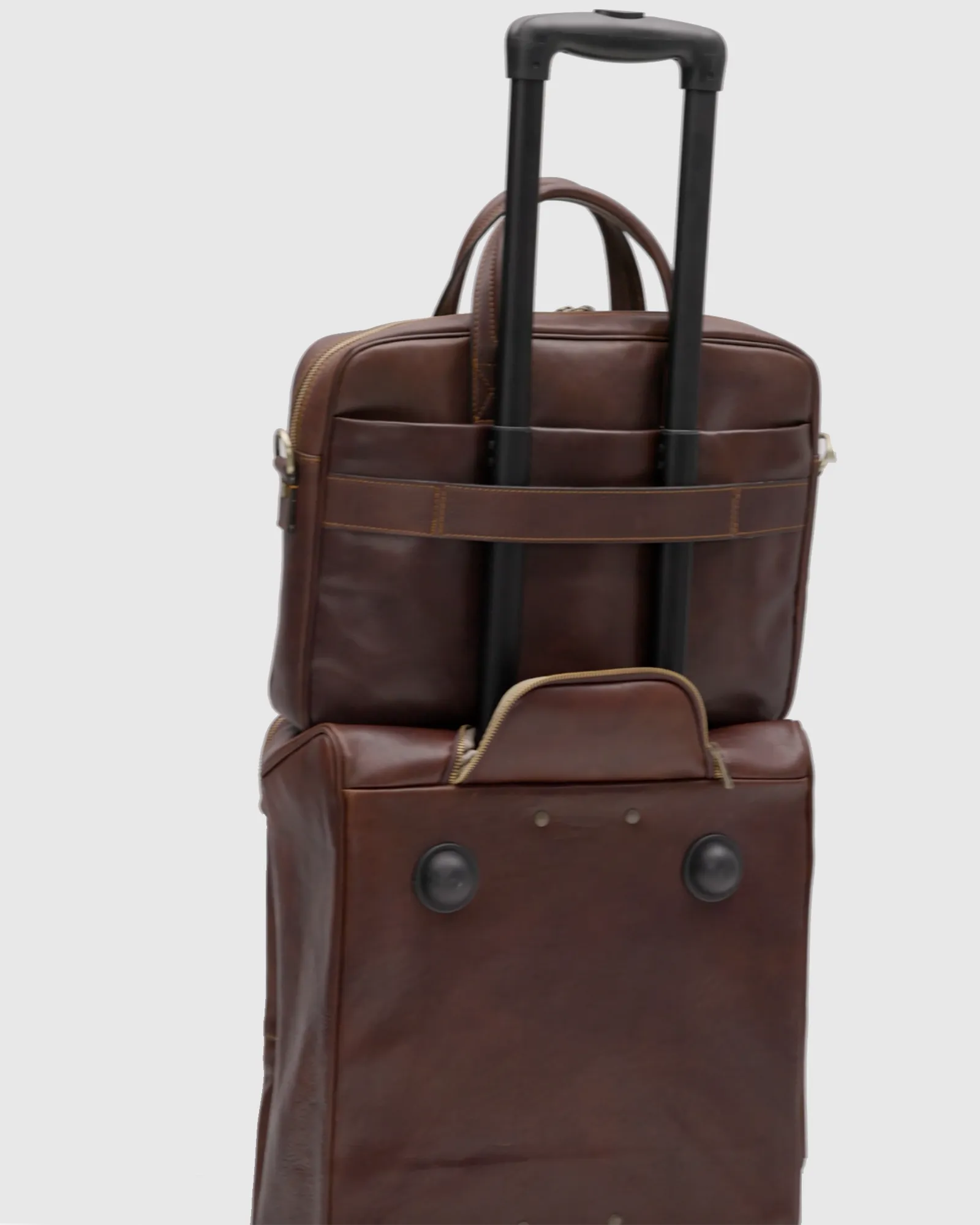 Pretoria Brown - Leather Laptop Briefcase