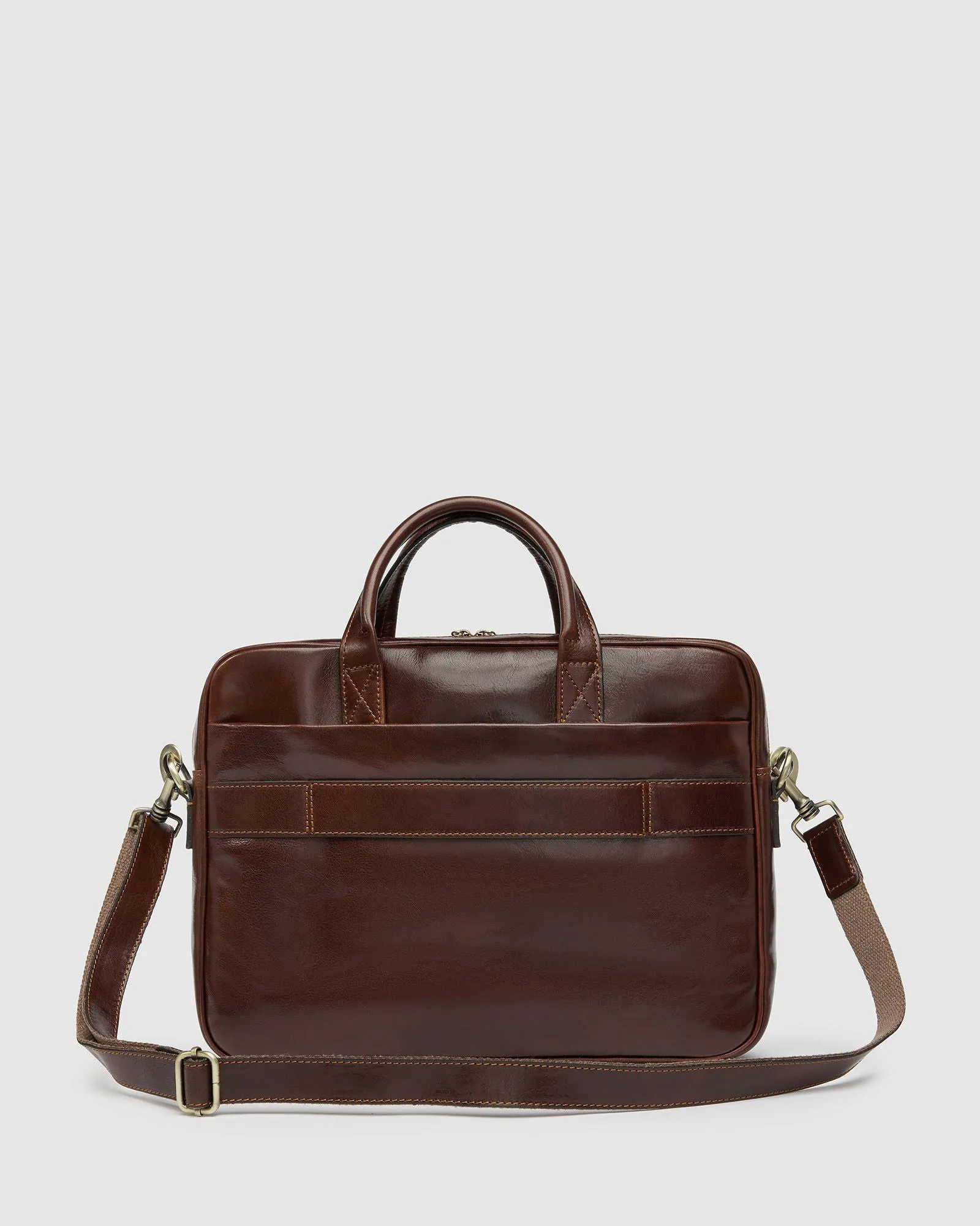 Pretoria Brown - Leather Laptop Briefcase
