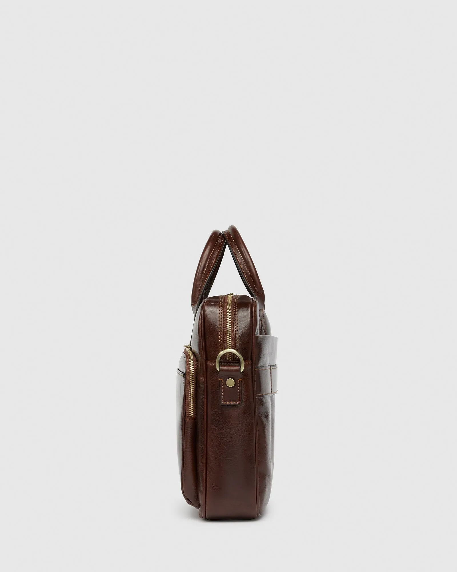 Pretoria Brown - Leather Laptop Briefcase