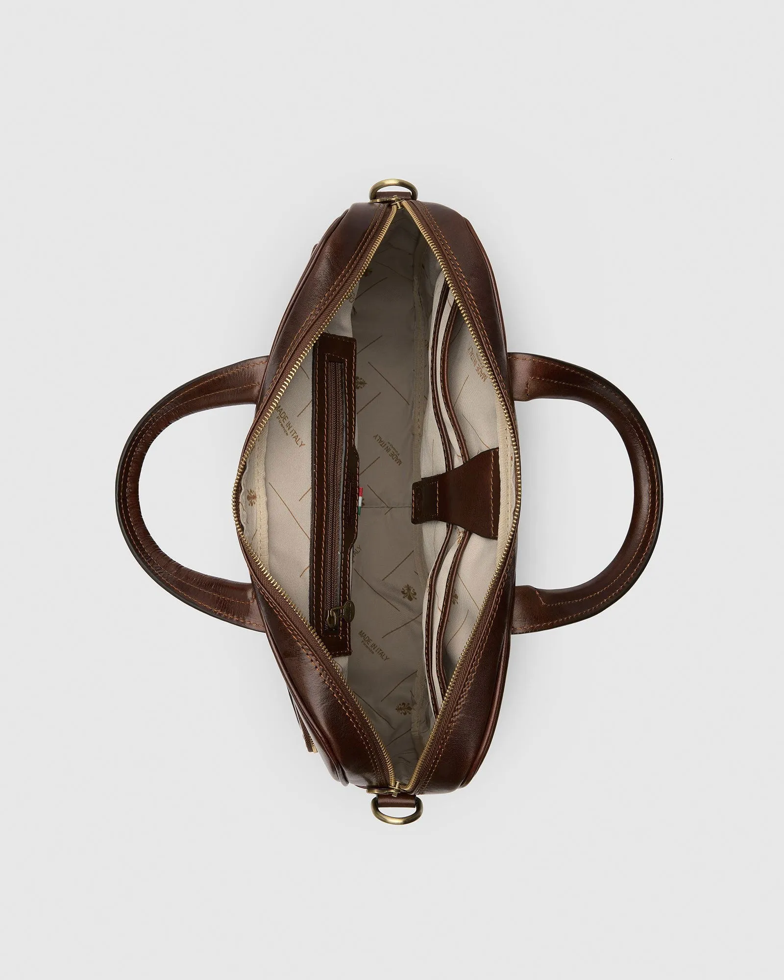 Pretoria Matt Chocolate - Leather Laptop Briefcase