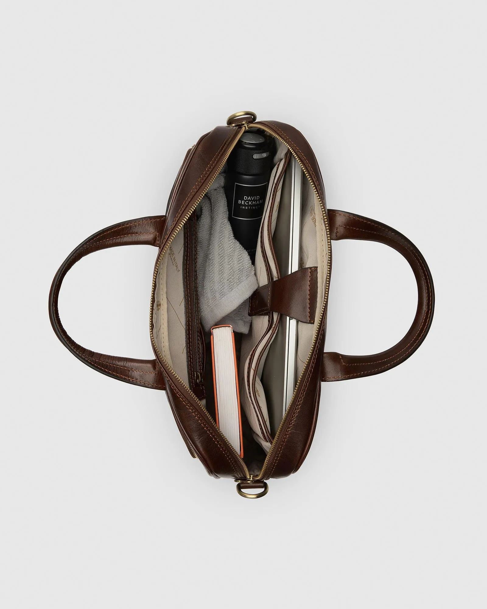Pretoria Matt Chocolate - Leather Laptop Briefcase