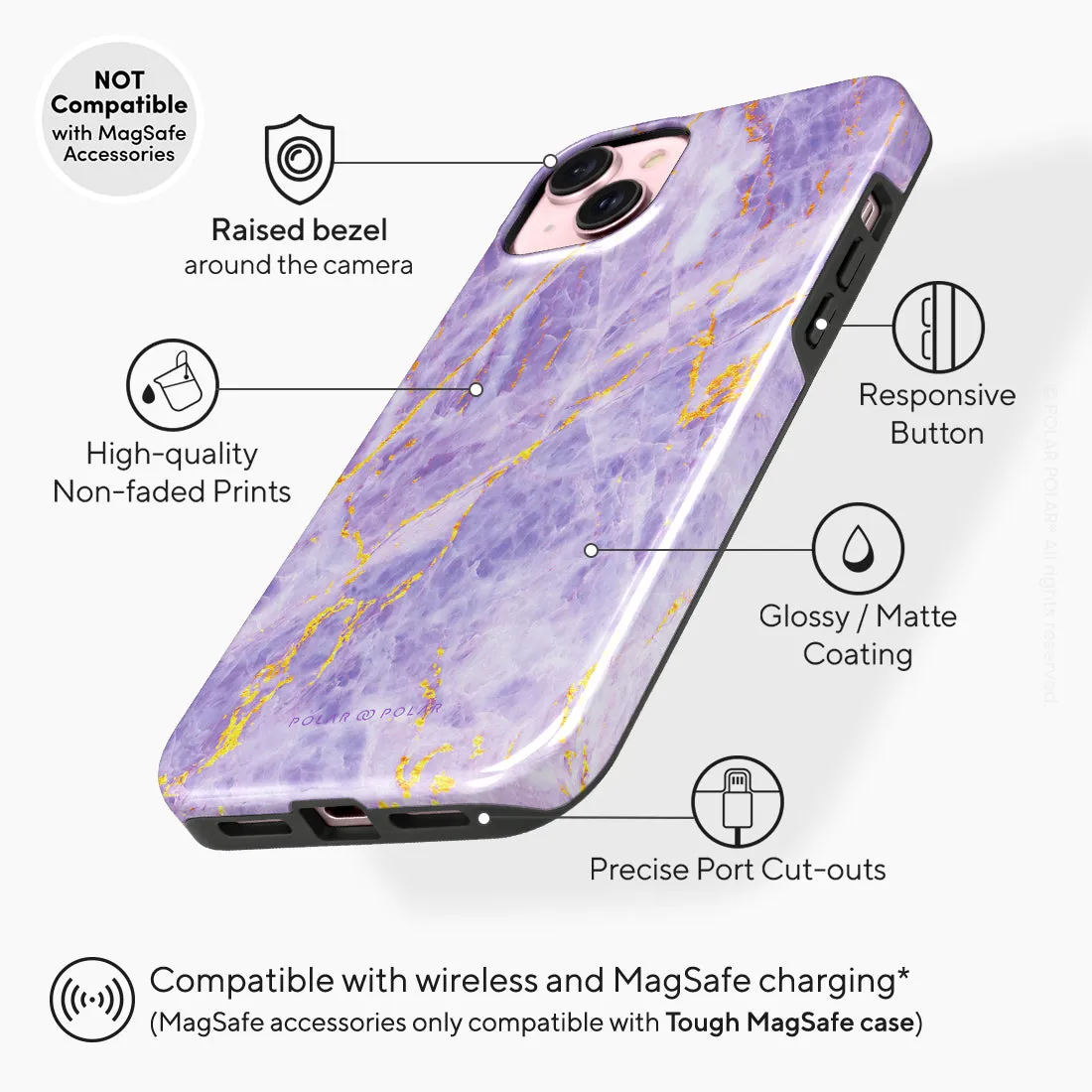 Princess Purple Custom - iPhone 15 Plus Case