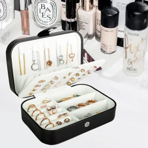 PU Leather Travel Jewelry Box, Portable Mini Jewelry Case