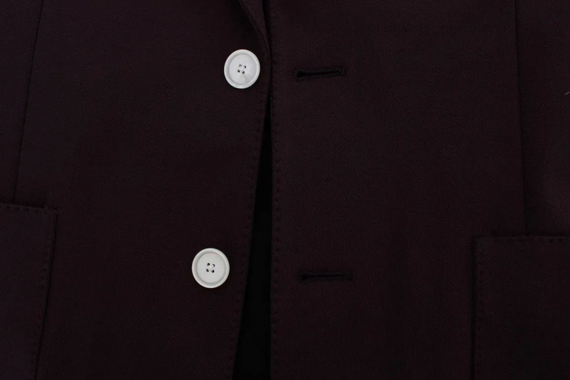 Purple Royal Crown Slim Fit Blazer Jacket