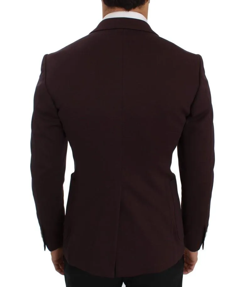 Purple Royal Crown Slim Fit Blazer Jacket