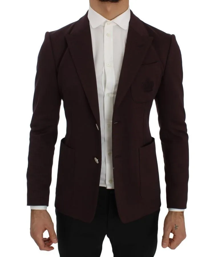 Purple Royal Crown Slim Fit Blazer Jacket