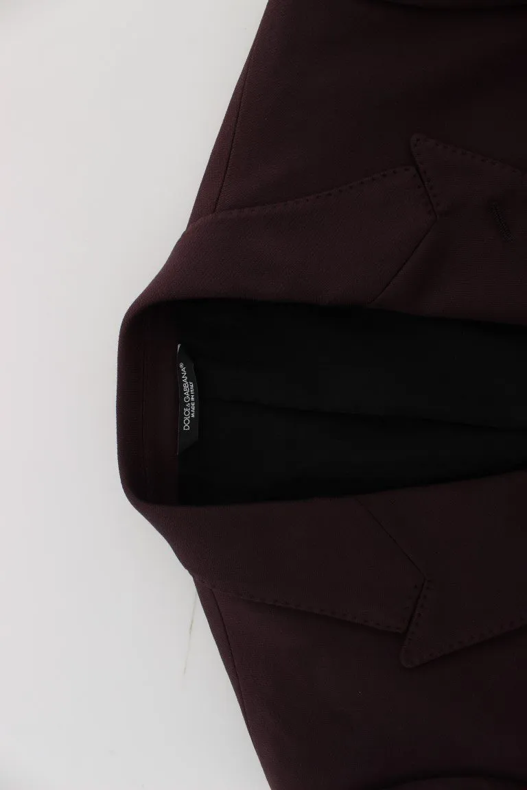 Purple Royal Crown Slim Fit Blazer Jacket