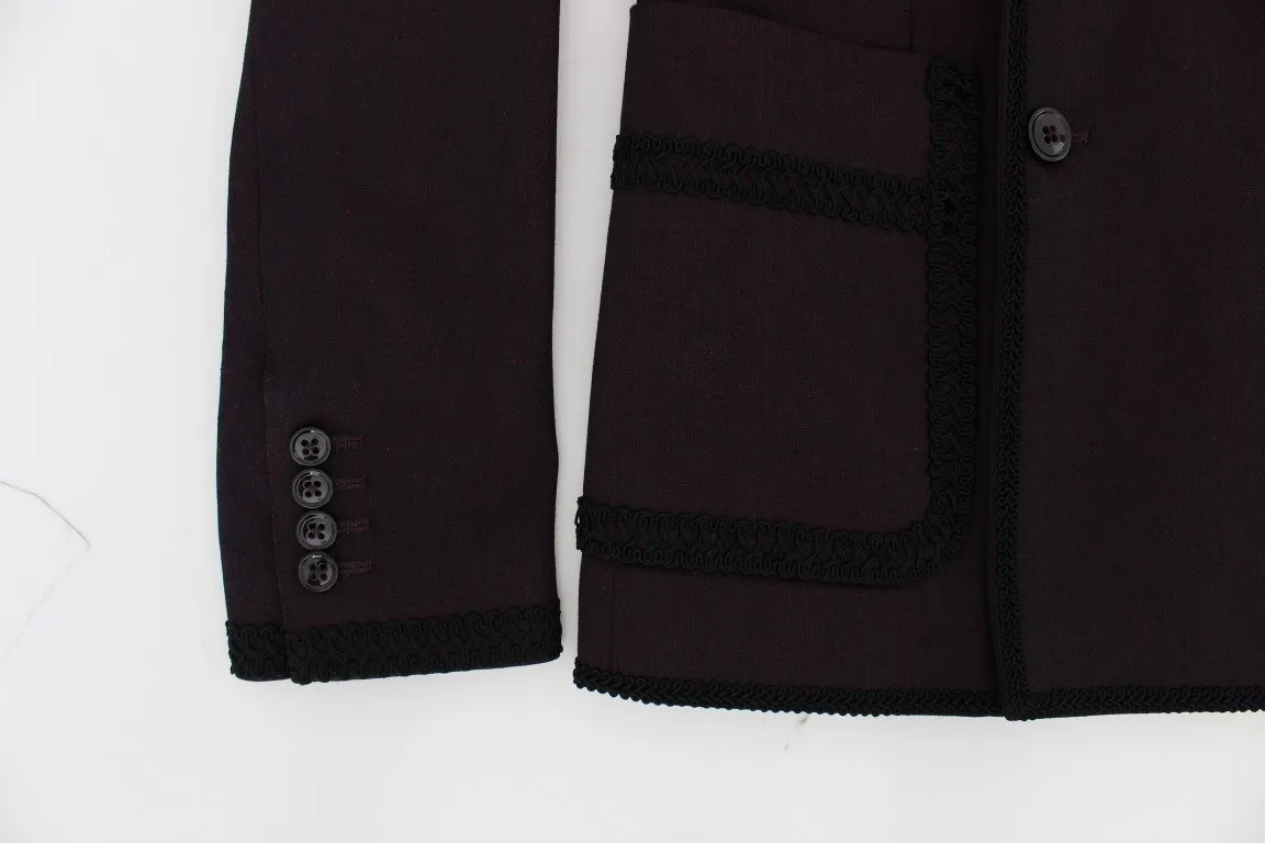 Purple Torero Slim Fit Stretch Blazer