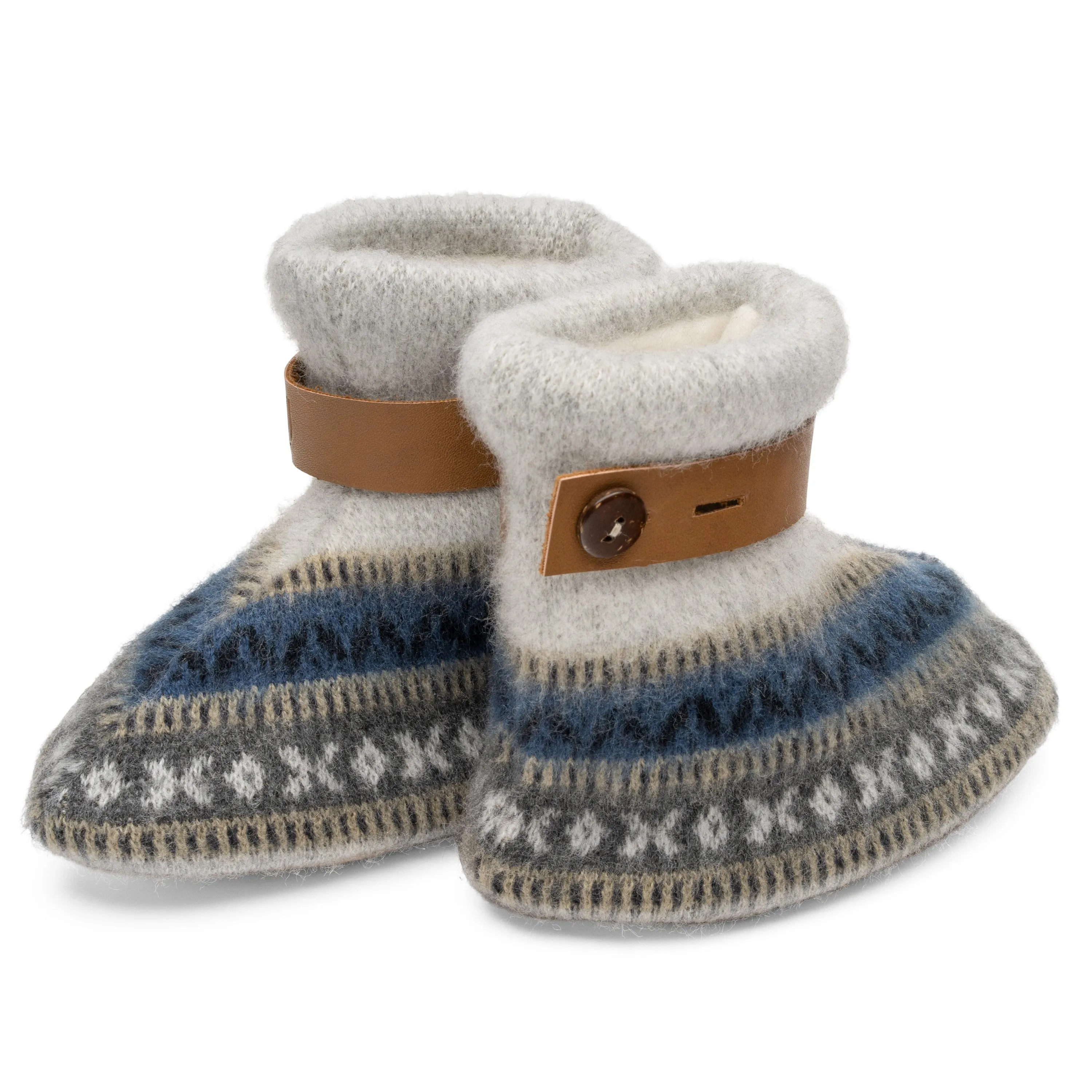 QISU Baby Booties – Rock Mountain Grey | Timeless Winter Comfort