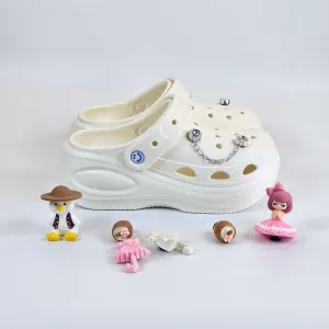 Quack Doll Charms Clogs white