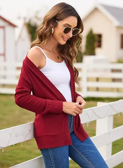 QUEEN PLUS Womens Lightweight Long Sleeve Cardigan