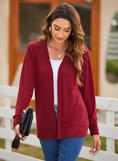 QUEEN PLUS Womens Lightweight Long Sleeve Cardigan