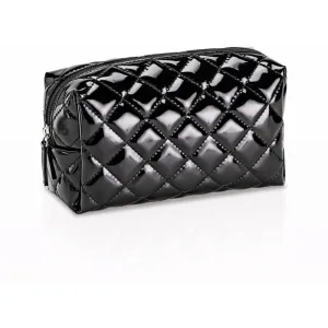 Quilted Small Cosmetic Bag - Black / Case of 14