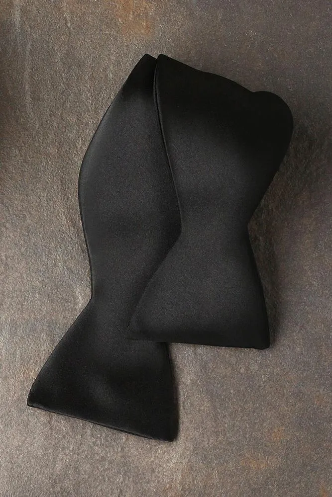 "Ike" Black Silk Bow Tie