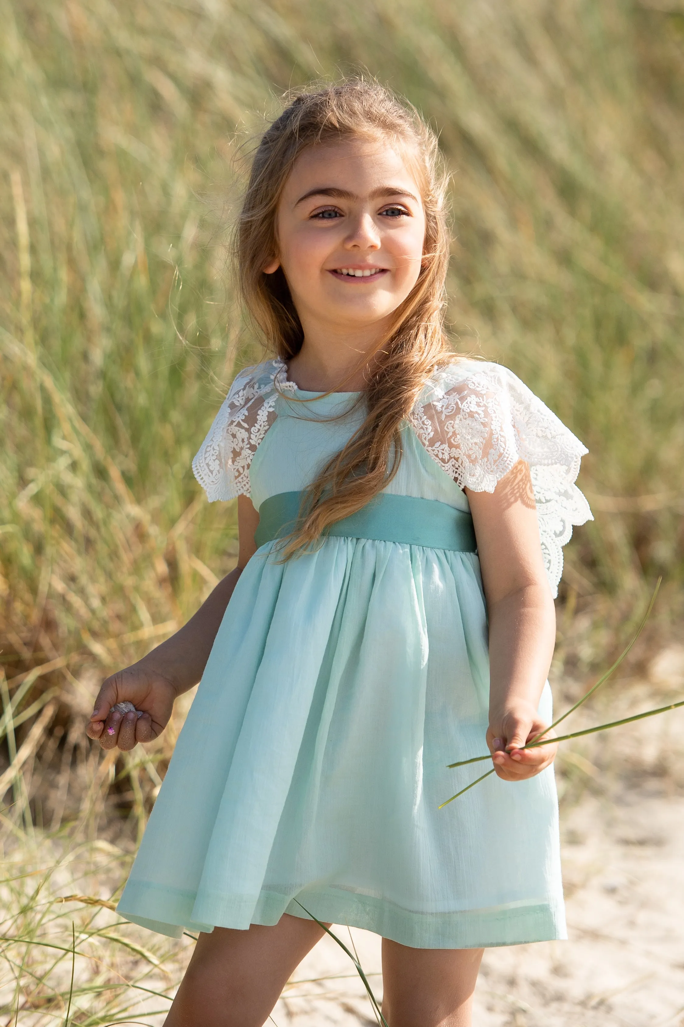 "Rosalind" Duck Egg Lace Dress
