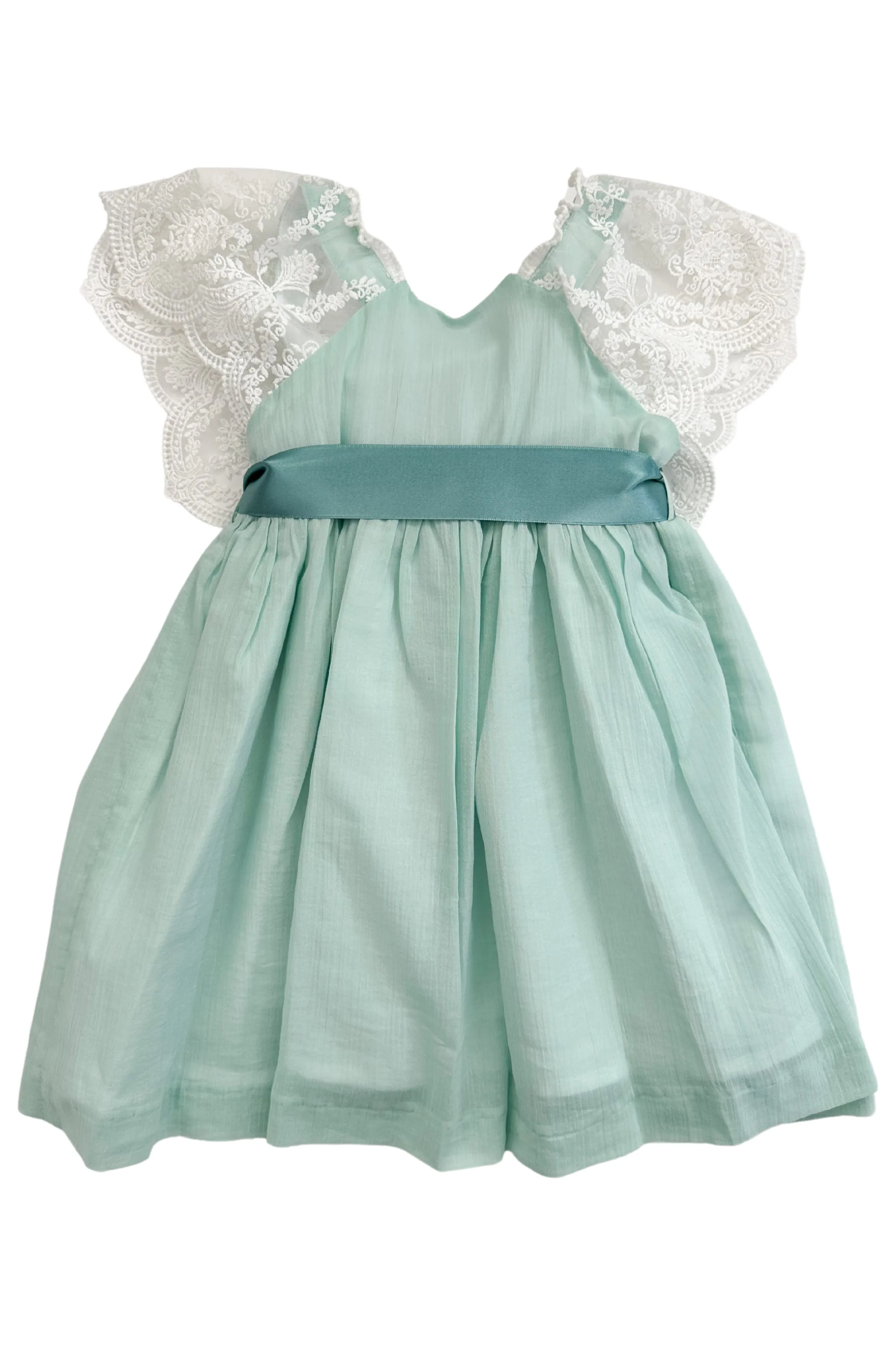 "Rosalind" Duck Egg Lace Dress