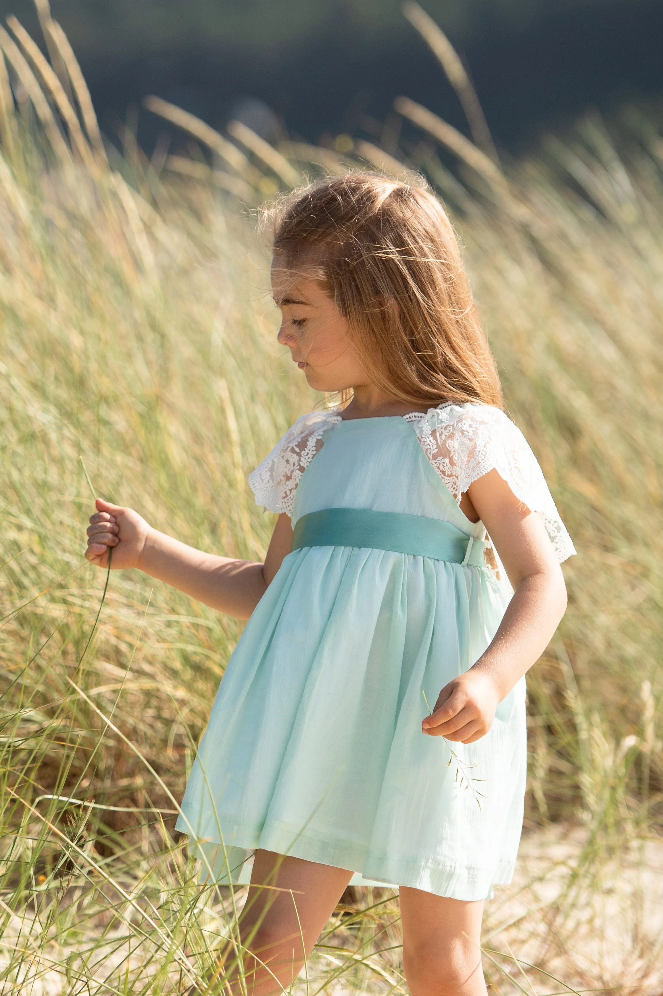 "Rosalind" Duck Egg Lace Dress