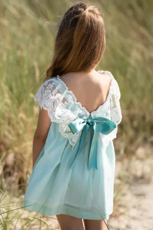 "Rosalind" Duck Egg Lace Dress
