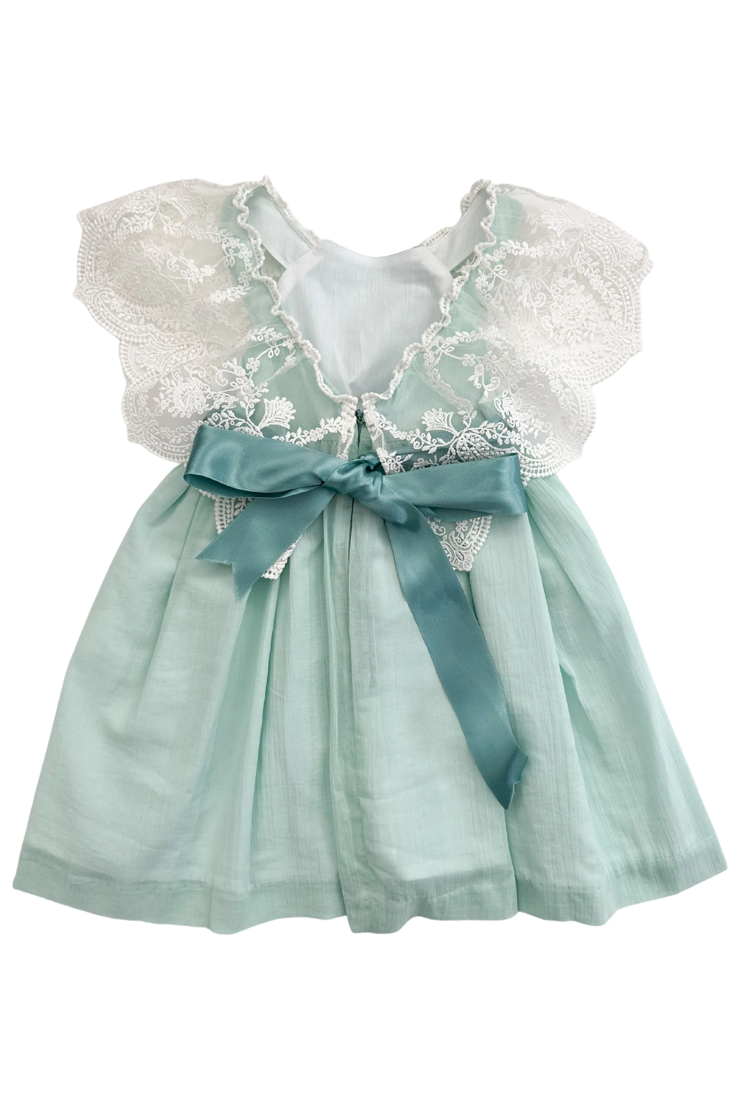 "Rosalind" Duck Egg Lace Dress