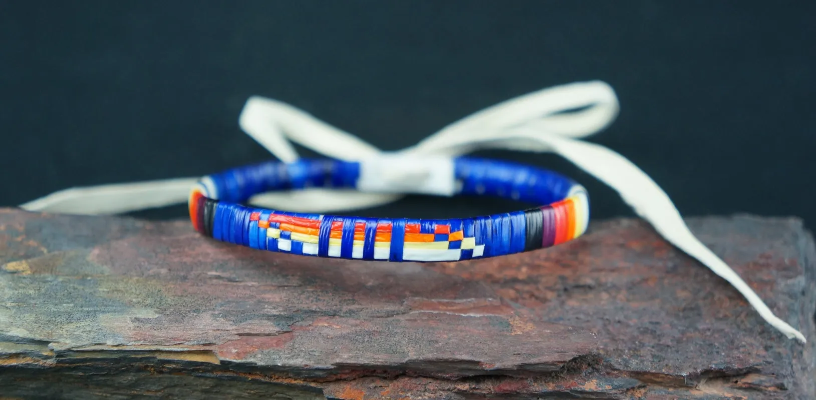 Red Cloud Quillwork - Bold Color Bracelets