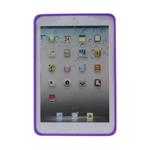 Reiko REIKO IPAD MINI/MINI 2 HYBRID HEAVY DUTY MESH CASE WITH KICKSTAND IN WHITE PURPLE