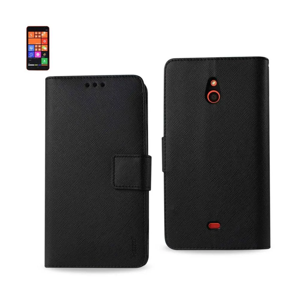 Reiko Wallet Case 3 In 1 For Nokia Lumia 1320/ Batman/ Rm-994 Black With Interior Leather-Like Material And Polymer Cover