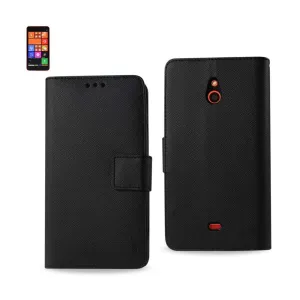 Reiko Wallet Case 3 In 1 For Nokia Lumia 1320/ Batman/ Rm-994 Black With Interior Leather-Like Material And Polymer Cover