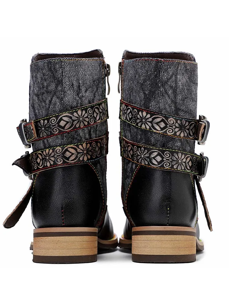Retro Chic Flat Ankle Boots