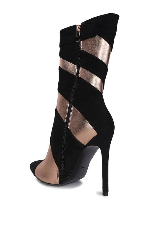 Retro Metallic Booties