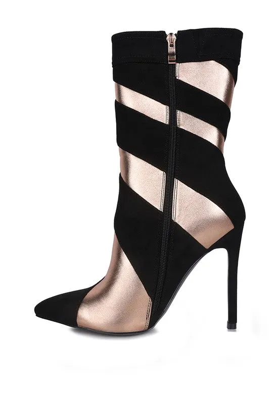 Retro Metallic Booties