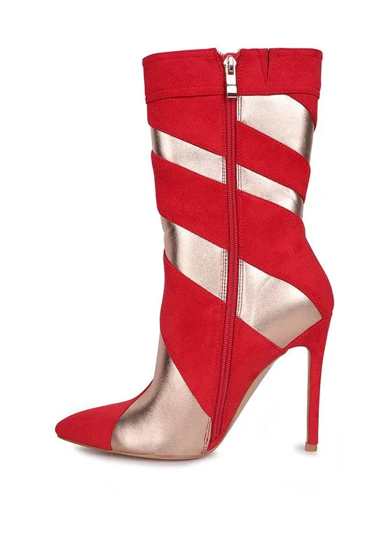Retro Metallic Booties