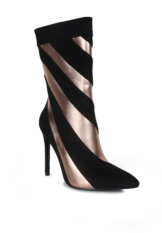 Retro Metallic Booties